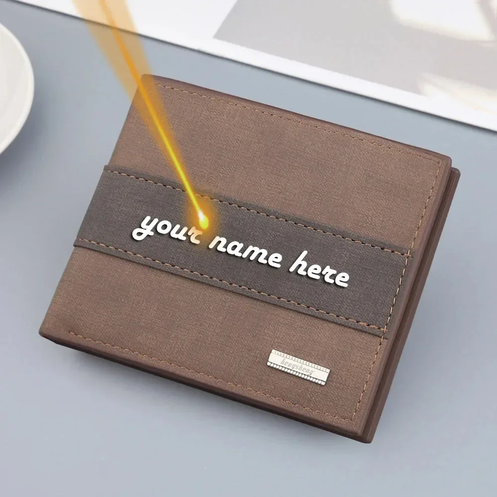 Personalized Name Box - Custom Name Man Wallet Minimalist Engrave