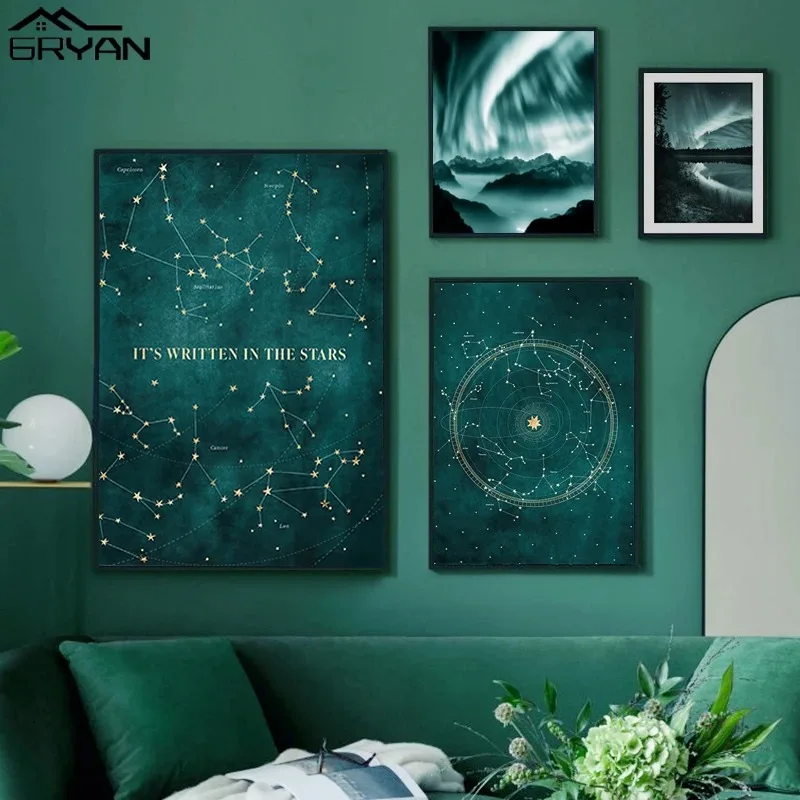 Custom Star Map - Milky Way Constellations Stars Canvas Astrology