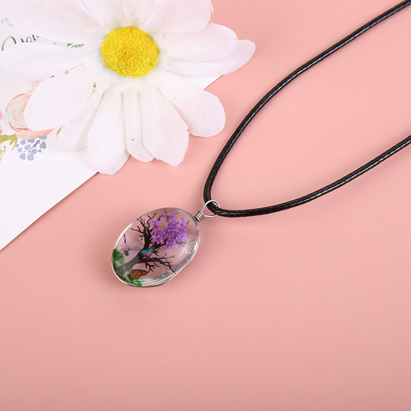Real Dried Flower Baby's Breat - Birth Flower Necklace 评论和价格