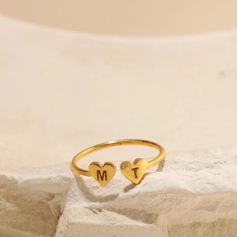 COOLTIME Custom Heart Initial  - Initial Ring Custom 评论和价格
