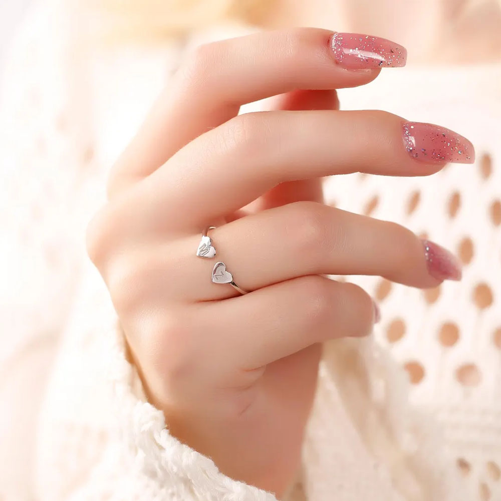 COOLTIME Custom Heart Initial  - Initial Ring Custom 评论和价格