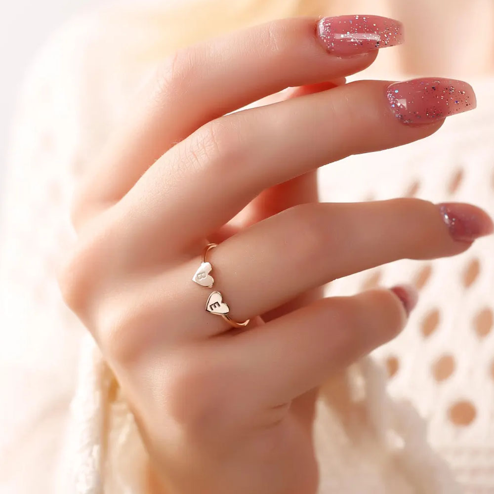 COOLTIME Custom Heart Initial  - Initial Ring Custom 评论和价格