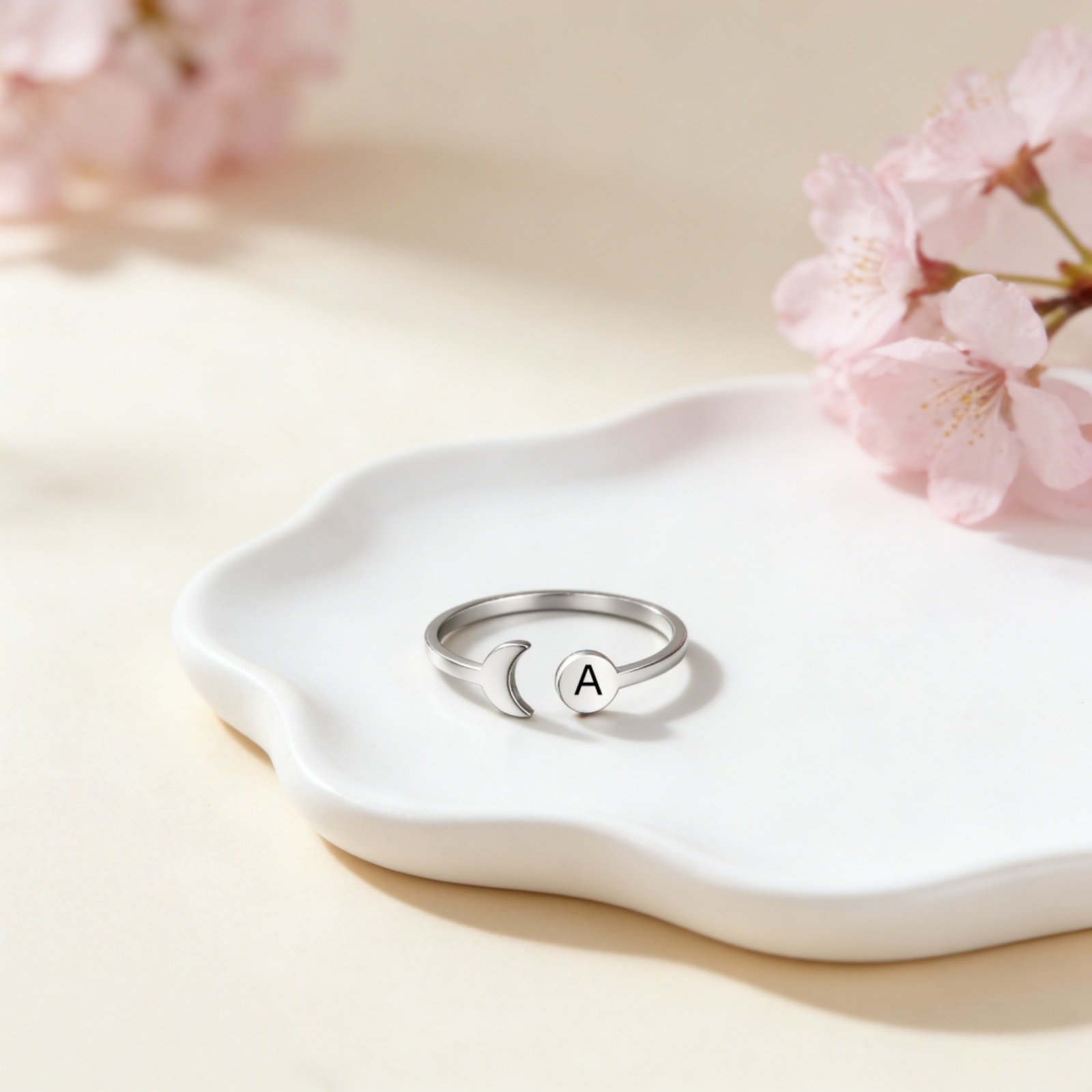 Customized Name A-Z Initial Re - Initial Ring Custom 评论和价格