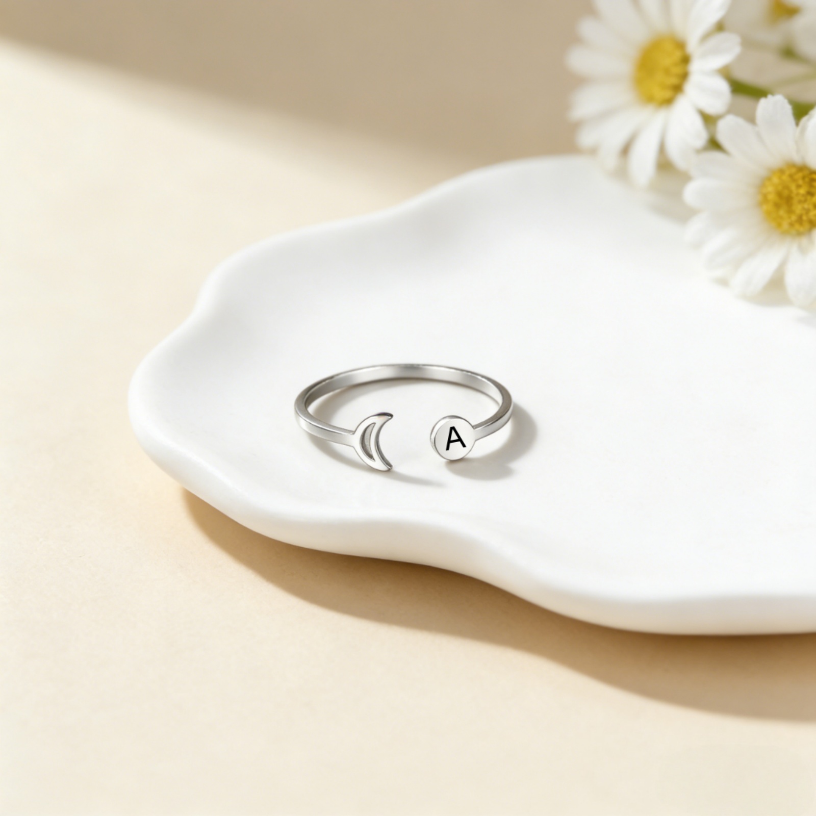 Customized Name A-Z Initial Re - Initial Ring Custom 评论和价格