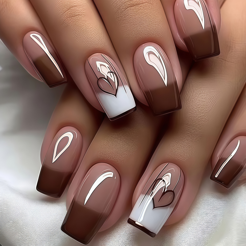 24PCSPurple Press on Nails Med - Pressed Flower Art 评论和价格