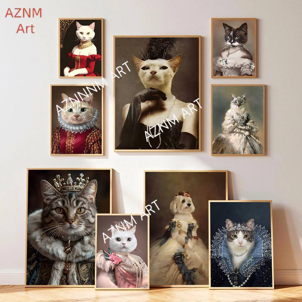 Renaissance Royal Cat Funny Po - Pet Portrait Custom 评论和价格