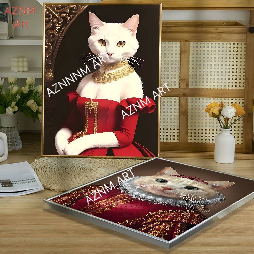 Renaissance Royal Cat Funny Po - Pet Portrait Custom 评论和价格