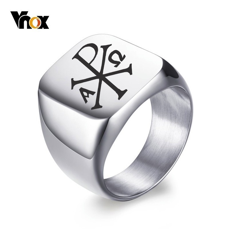 Vnox Free Personalized Stamp R - Initial Ring Custom 评论和价格