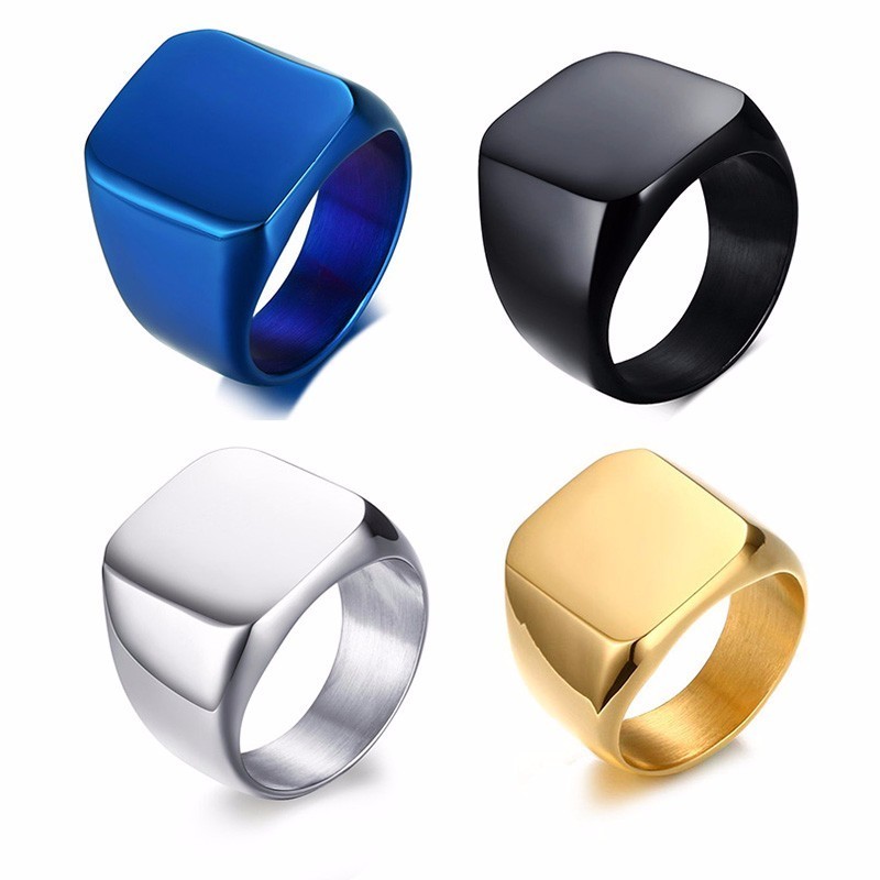 Vnox Free Personalized Stamp R - Initial Ring Custom 评论和价格
