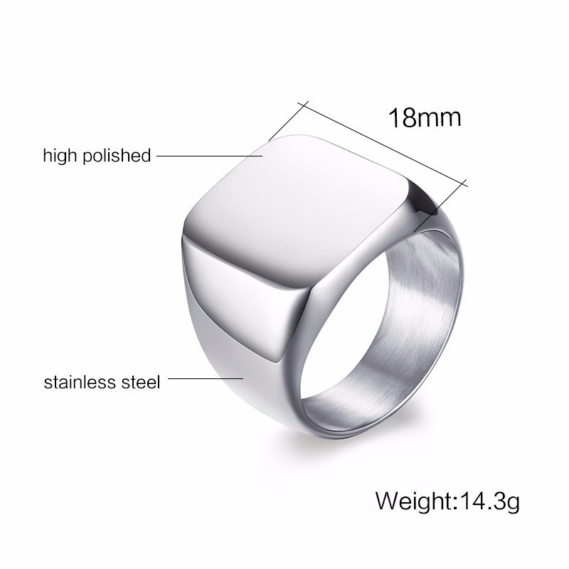 Vnox Free Personalized Stamp R - Initial Ring Custom 评论和价格