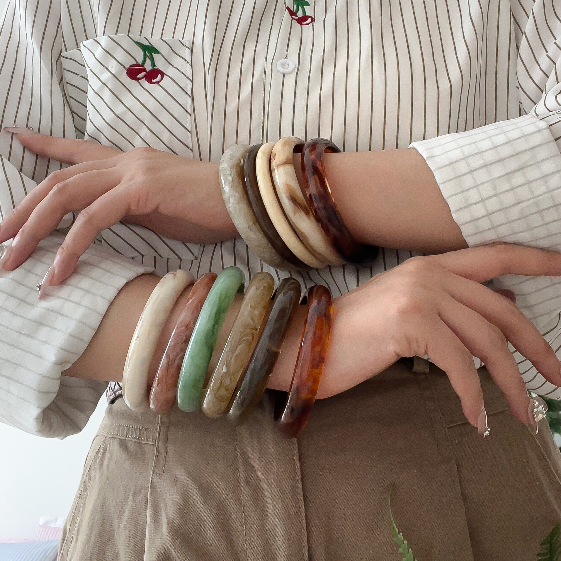 Smudged Resin Fine Bracelets f - Coordinates Bracelet 评论和价格