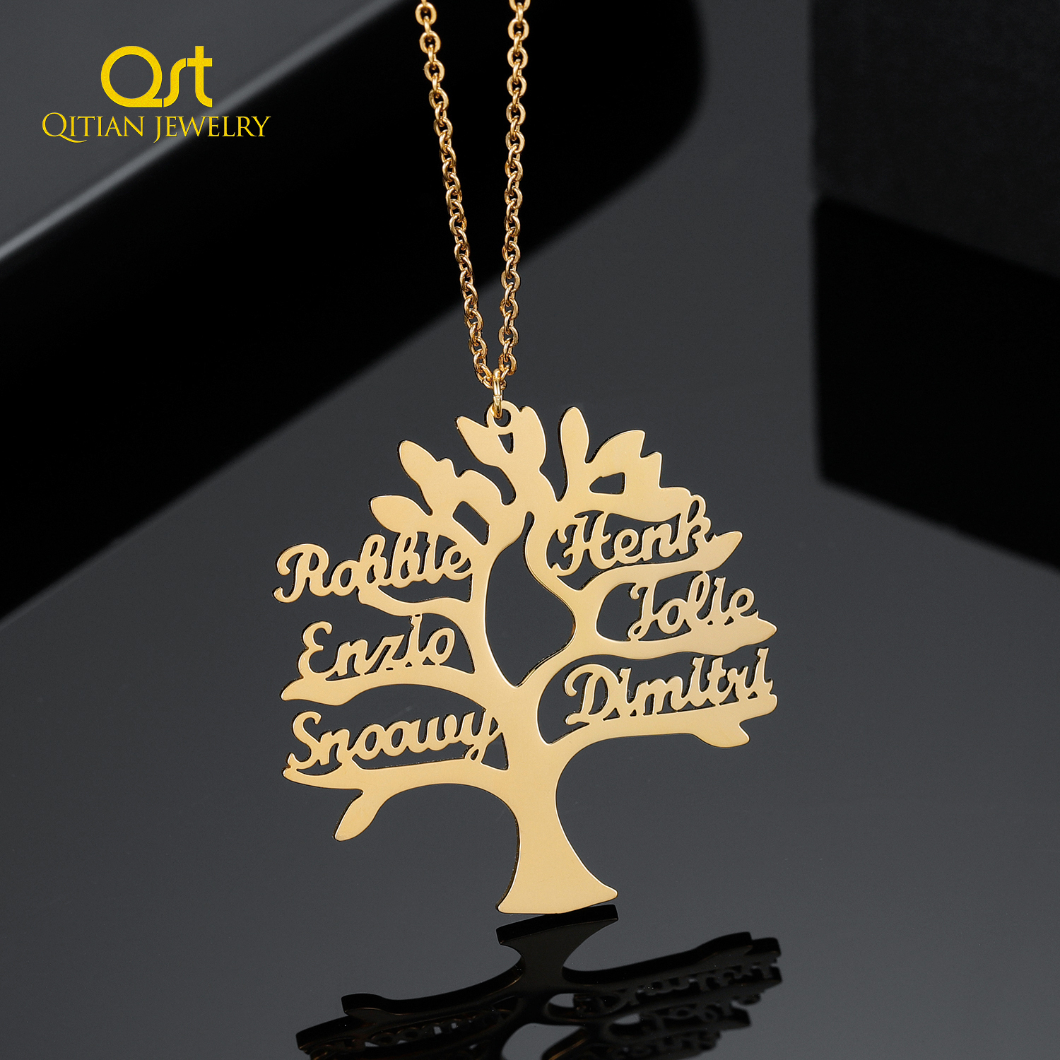 Qitian Custom Personalized Tre - Name Necklace Custom 评论和价格