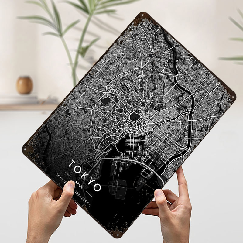 Tokyo City Map Dark Printed Po - Custom Map Poster 评论和价格
