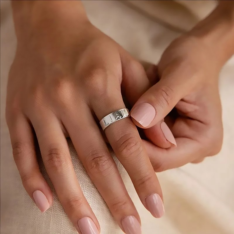 Personalized Name Ring for Men - Initial Ring Custom 评论和价格