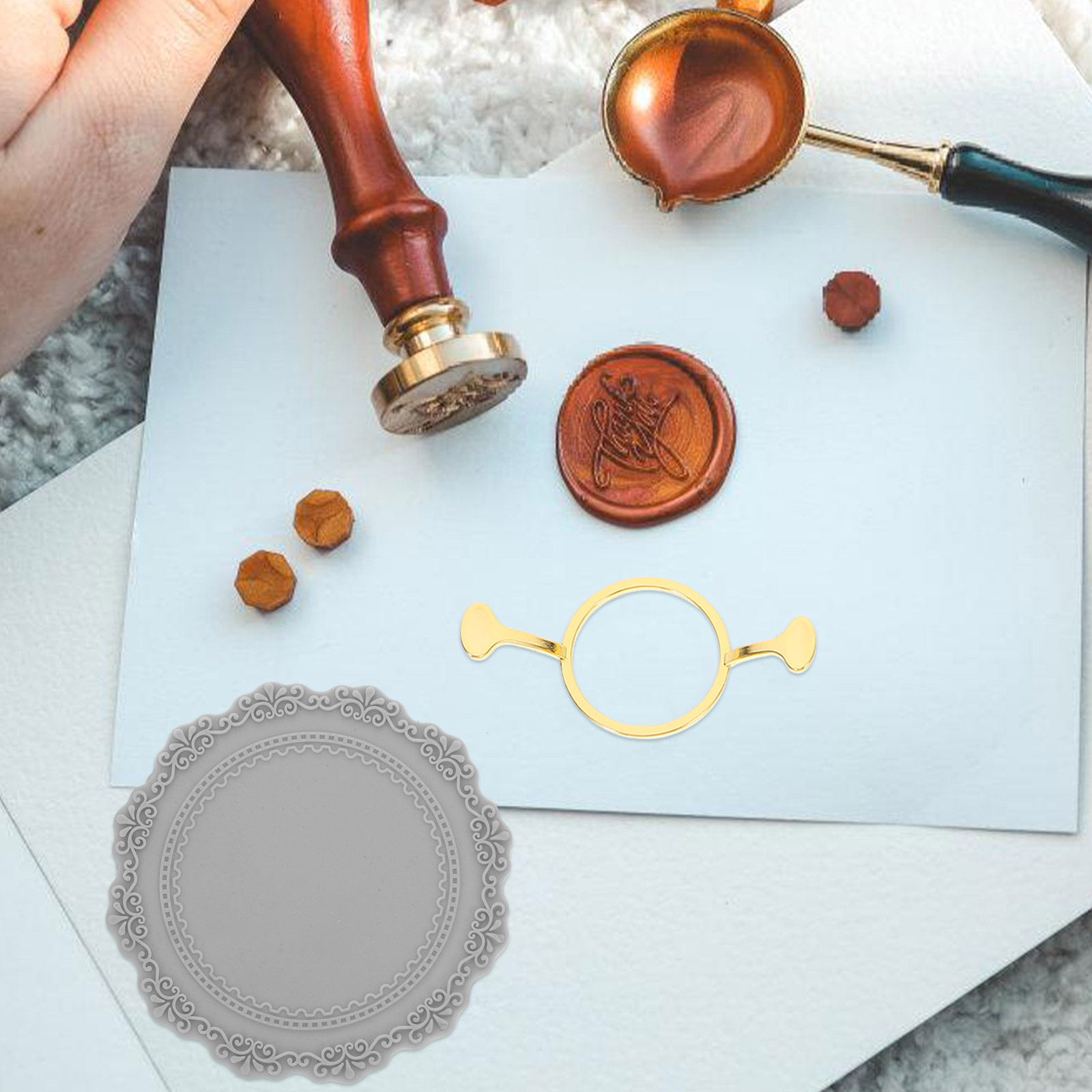 1Set Wax Seal Stamp Kit Metal  - Wax Seal Letter Kit 评论和价格