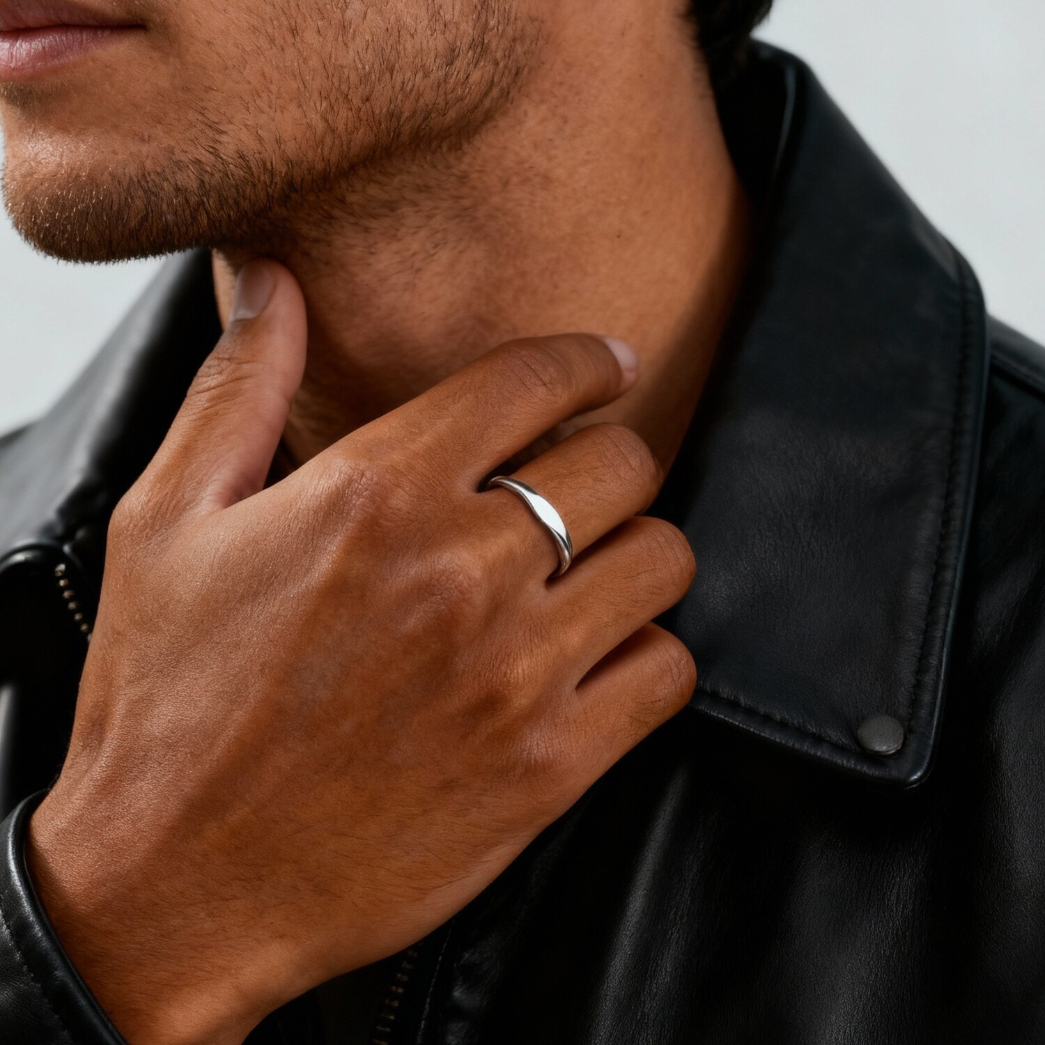 Minimalist Couple Ring for Men - Initial Ring Custom 评论和价格