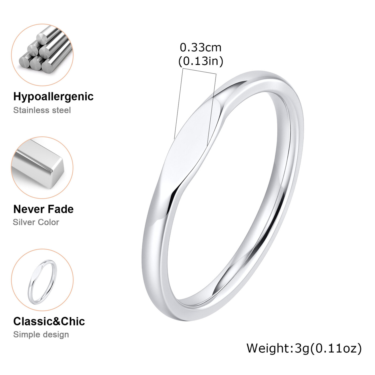 Minimalist Couple Ring for Men - Initial Ring Custom 评论和价格