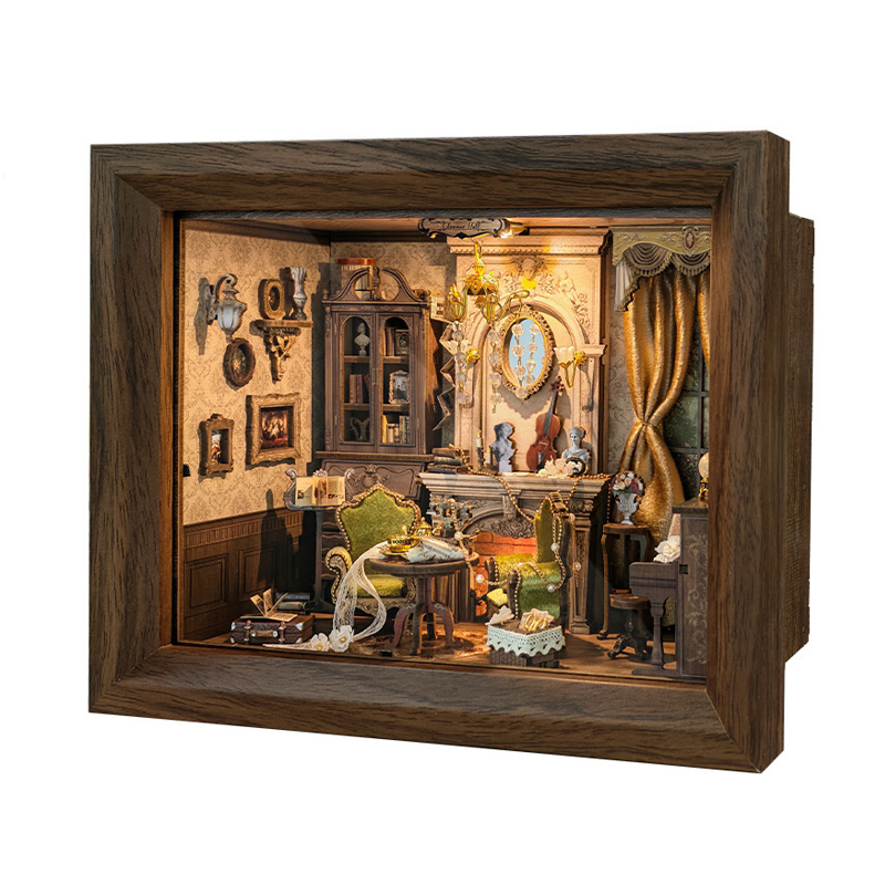 DIY Wooden Miniature Model Kit - Engraved Wood Frame 评论和价格