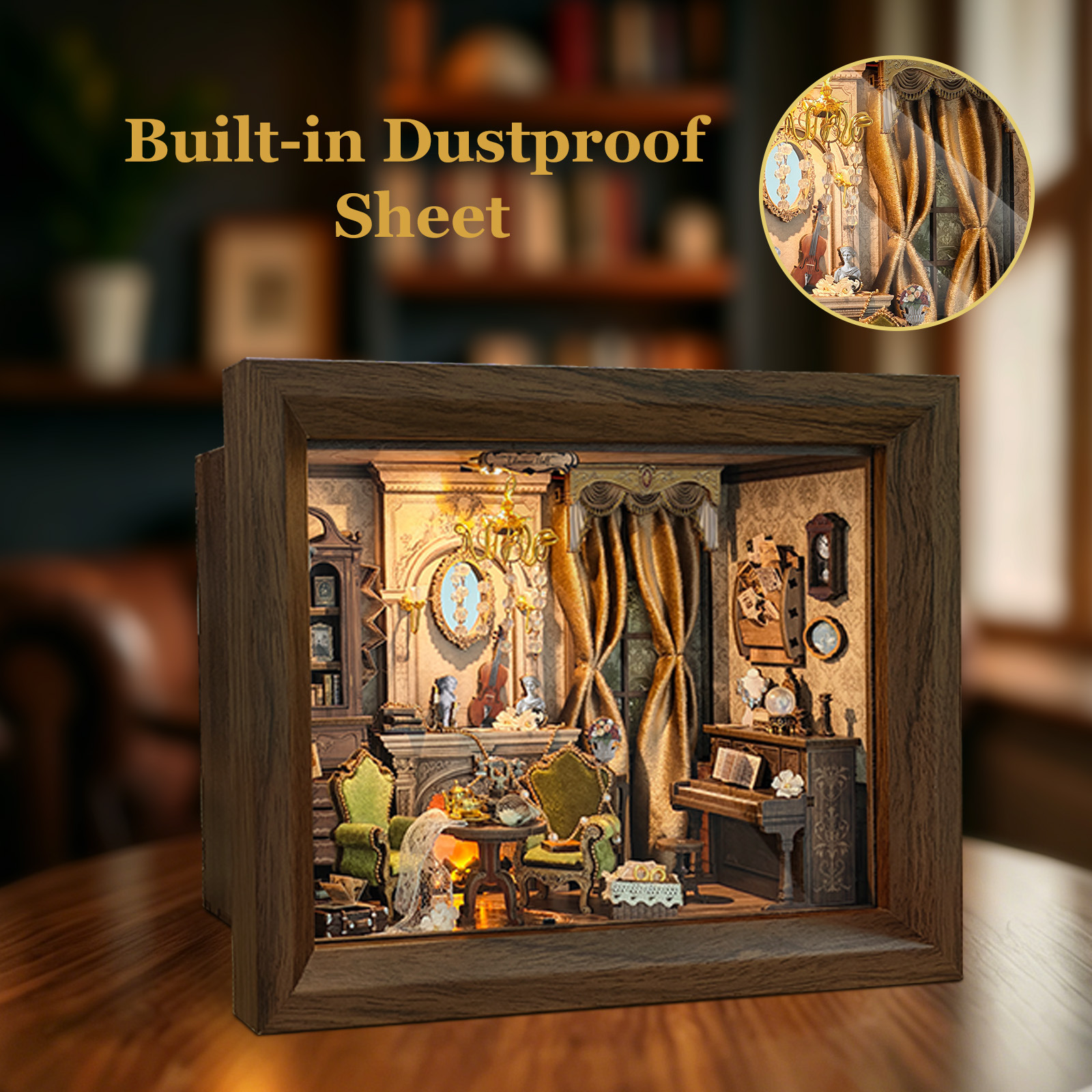 DIY Wooden Miniature Model Kit - Engraved Wood Frame 评论和价格