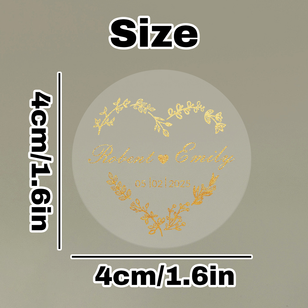 Custom Gold Foil Wedding Stick - Personalised Candle Label 评论和价格